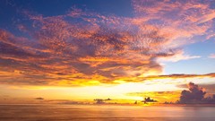 Landscapes sunrise ocean