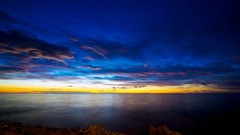 Landscapes sunrise Sea nature clouds dawn coast Australia HDR 