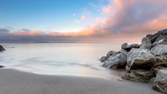 Landscapes sunrise Sea nature clouds dawn coast calm Washington 
