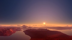 Landscapes sunrise sunset nature