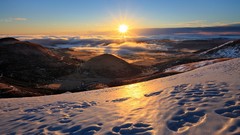 Landscapes sunrise sunset nature Mountains