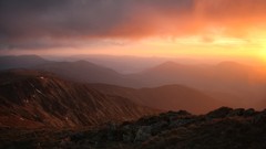 Landscapes sunrise sunset nature Mountains clouds dawn sunlight