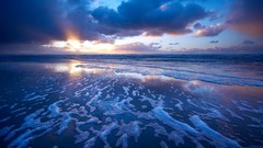 Landscapes sunrise sunset nature sun clouds ocean Seaside 