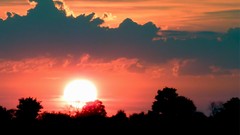 Landscapes sunrise sunset nature sun clouds silhouettes