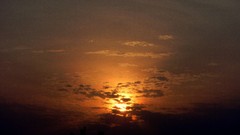 Landscapes sunrise sunset yellow sun clouds orange India skies 