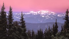 Landscapes sunrise Washington mount national park