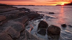 Landscapes sunset bay