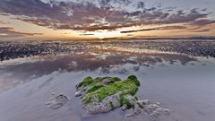 Landscapes sunset clouds Beaches reflections skyscapes