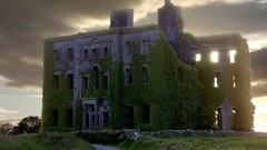 Landscapes sunset clouds moss abandoned