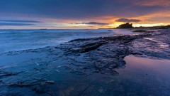 Landscapes sunset coast