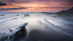 Landscapes sunset fog nature digital art