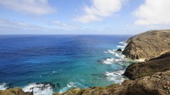 Landscapes sunset fog nature grass Mountains ocean light Green 