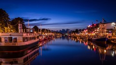 Landscapes sunset fog nature Trees Mountains ocean Green cloud 