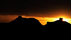 Landscapes sunset Great Wall of China silhouettes architecture