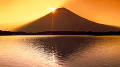 Landscapes sunset Japan mount fuji