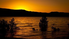 Landscapes sunset lakes