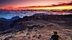 Landscapes sunset Mountains