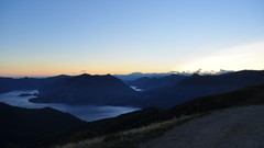 Landscapes sunset Mountains lakes