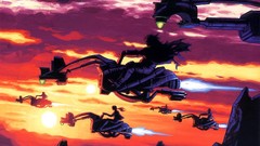 Landscapes sunset Mountains Movies star wars races science 