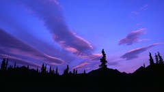 Landscapes sunset nature Alaska national park multicolor