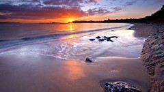 Landscapes sunset nature Beaches