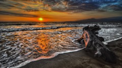 Landscapes sunset nature Beaches