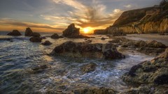 Landscapes sunset nature Beaches