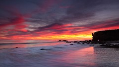 Landscapes sunset nature Beaches pictorial