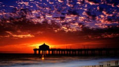 Landscapes sunset nature Beaches skyscapes