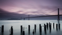 Landscapes sunset nature Bridges sunlight skies
