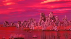 Landscapes sunset nature California lakes Mono Lake