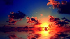 Landscapes sunset nature clouds