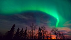 Landscapes sunset nature clouds aurora borealis