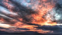 Landscapes sunset nature clouds Boats lakes