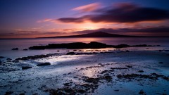 Landscapes sunset nature clouds coast