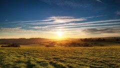 Landscapes sunset nature clouds fields HDR Photography