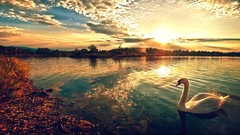 Landscapes sunset nature clouds magic lakes