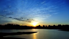 Landscapes sunset nature clouds Taiwan lakes sunlight skies 