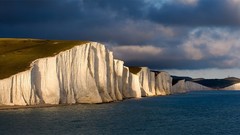 Landscapes sunset nature coast cliffs Oceans