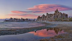 Landscapes sunset nature grass Mountains clouds