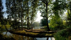 Landscapes sunset nature grass sun Mountains clouds fields 