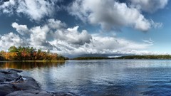 Landscapes sunset nature grass sun Mountains clouds lakes 