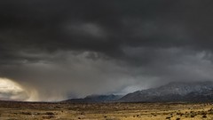 Landscapes sunset nature grass sun Mountains clouds storm 
