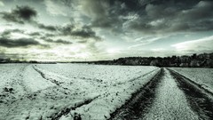 Landscapes sunset nature grass sun Mountains clouds storm roads 