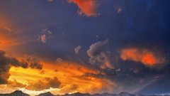 Landscapes sunset nature hay alberta