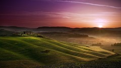 Landscapes sunset nature hills HDR Photography