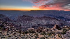 Landscapes sunset nature hills horizon Arizona Grand Canyon USA 
