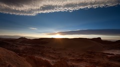 Landscapes sunset nature moon Atacama Desert chile valleys 