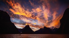 Landscapes sunset nature Mountains