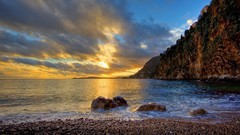 Landscapes sunset nature Mountains